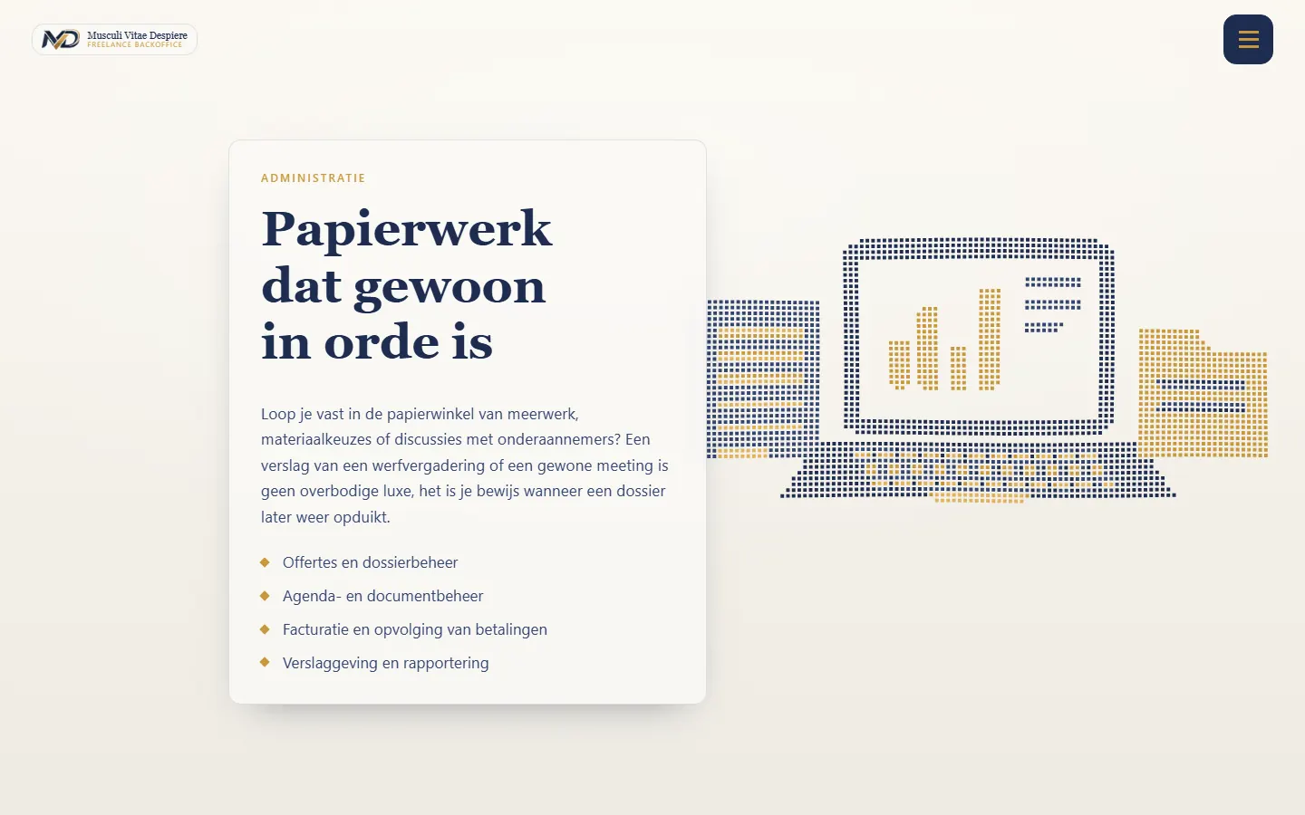 Een dienstpagina op mv-despiere.be
